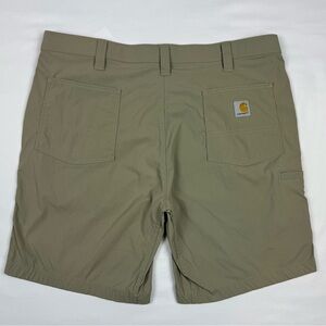 Carhartt Force Mens Lightweight Ripstop Work Shorts Sz 38 Relaxed Fit Beige B1